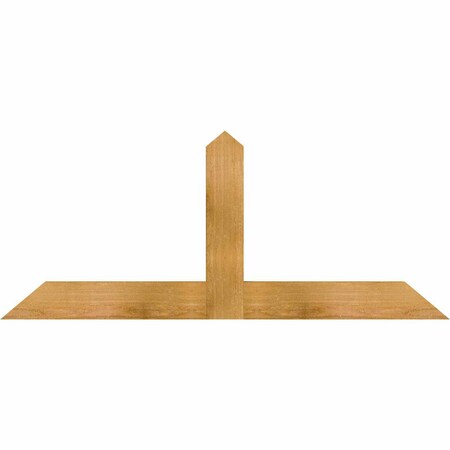 Ekena Millwork Portland Rough Sawn Timber Gable Bracket, Western Red Cedar, 48"W x 20"H x 2"D x 4"F, 10/12 Pitch GBW048X20X0204POR00RWR